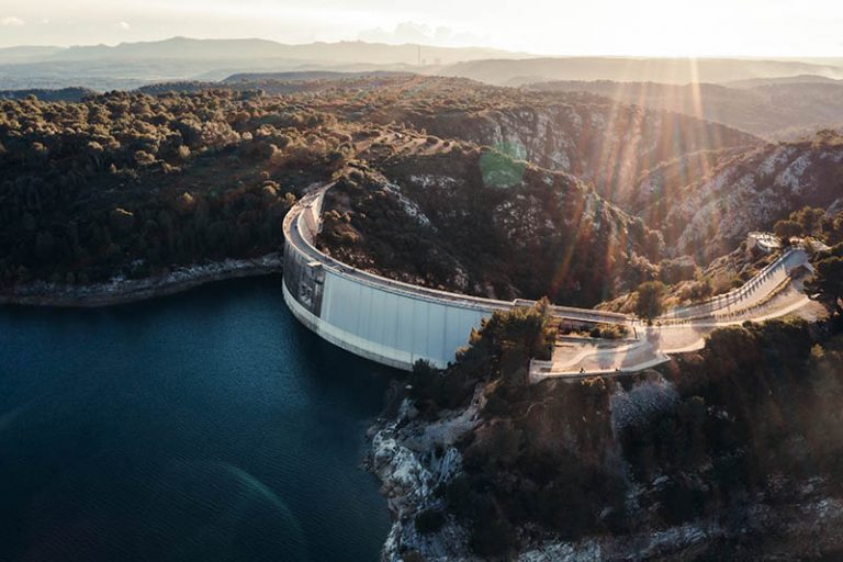 Barrage du Bimont vu du ciel