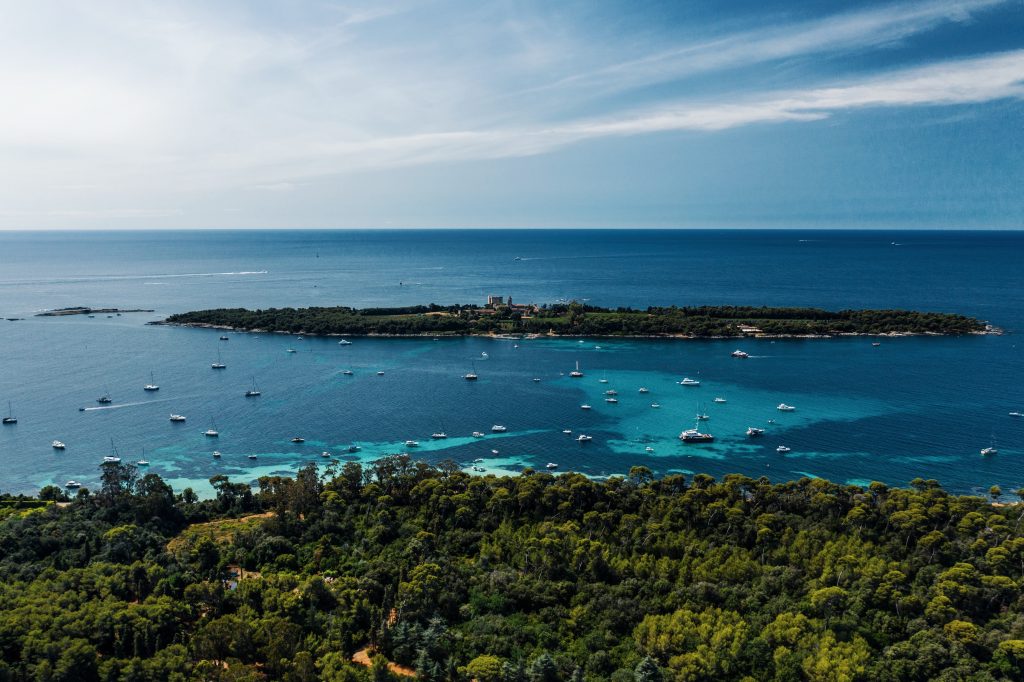 Île Sainte-Marguerite vue du ciel