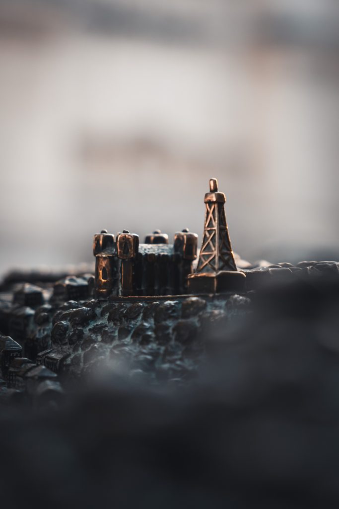 Basilique de Fourvière en miniature, premier plan flou