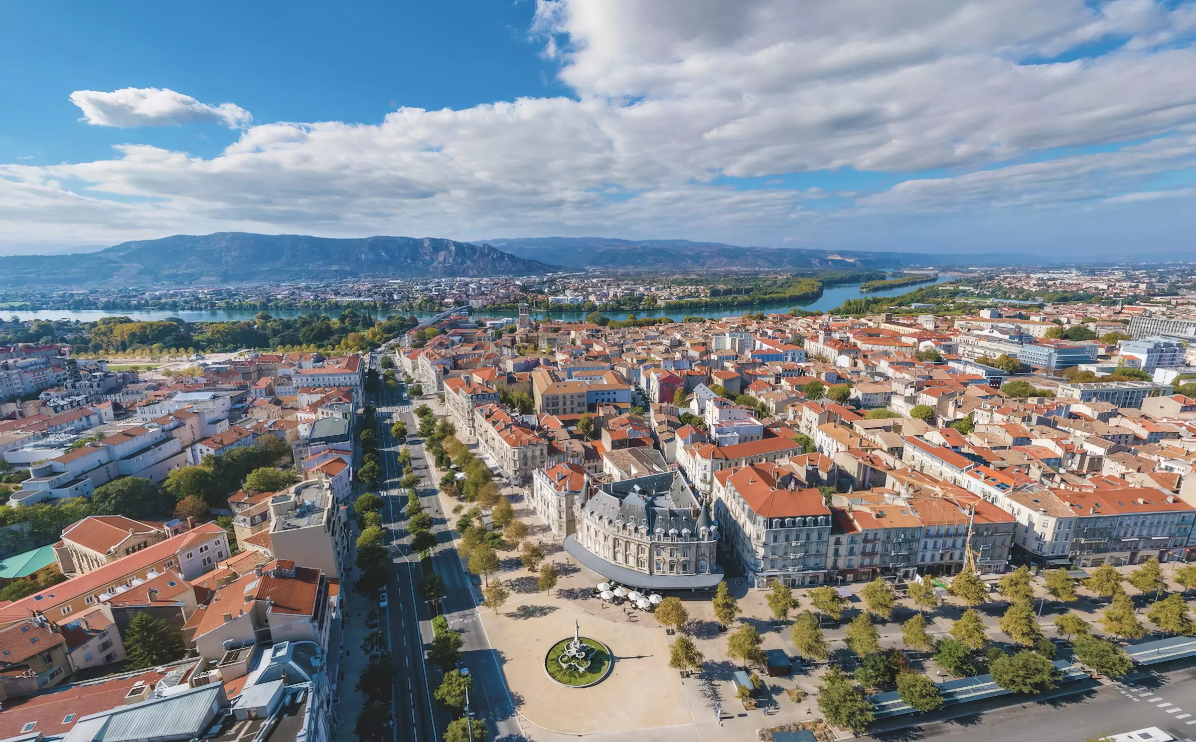 Vue aérienne de Valence